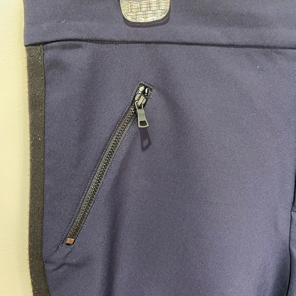 Rebecca Taylor Tuxedo Side Stripe Ankle Crop Ava Techy Pants Size 8 Navy - Picture 3 of 10